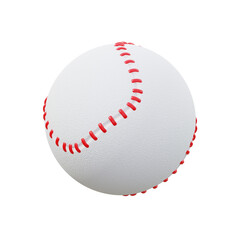 3D Rendered Baseball with Red Stitching USA