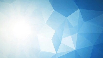 Fototapeta premium Minimalist Blue Geometric Background with Low-Poly Polygonal Shapes in Vector Illustration, Perfect for Internet Product and Service Presentations