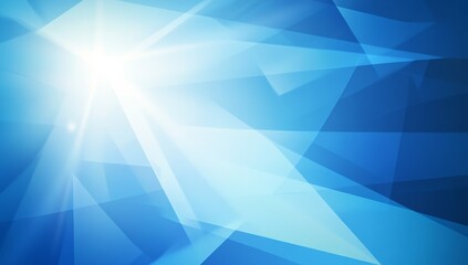 Obraz premium Minimalist Blue Geometric Background with Low-Poly Polygonal Shapes in Vector Illustration, Perfect for Internet Product and Service Presentations