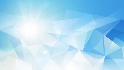 Fototapeta premium Minimalist Blue Geometric Background with Low-Poly Polygonal Shapes in Vector Illustration, Perfect for Internet Product and Service Presentations