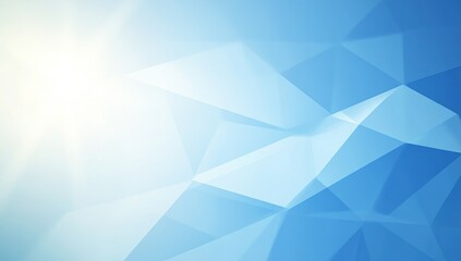 Fototapeta premium Minimalist Blue Geometric Background with Low-Poly Polygonal Shapes in Vector Illustration, Perfect for Internet Product and Service Presentations