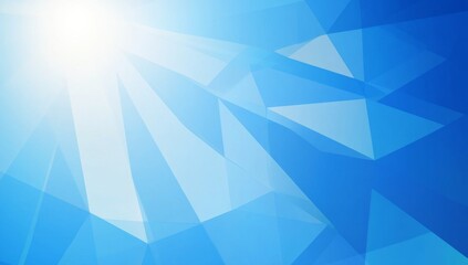 Obraz premium Minimalist Blue Geometric Background with Low-Poly Polygonal Shapes in Vector Illustration, Perfect for Internet Product and Service Presentations