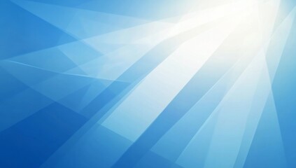 Minimalist Blue Geometric Background with Low-Poly Polygonal Shapes in Vector Illustration, Perfect for Internet Product and Service Presentations