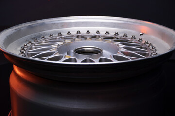 car rims for a reduced stance of a car photo at a long exposure