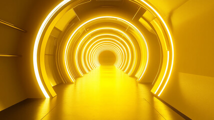 Obraz premium tunnel of yellow light
