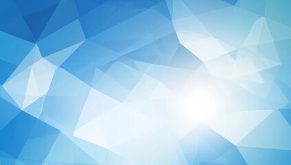 Obraz premium Minimalist Blue Geometric Background with Low-Poly Polygonal Shapes in Vector Illustration, Perfect for Internet Product and Service Presentations