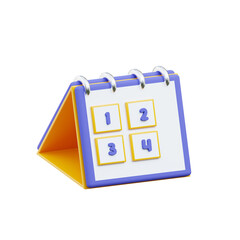 3D Desk Calendar For Business Planning