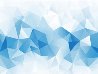 Naklejka premium Minimalistic Blue Geometric Background with Low-Poly Polygonal Shapes in Light Blue and White Colors for Internet Product and Service Presentations