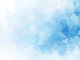 Fototapeta premium Minimalistic Blue Geometric Background with Low-Poly Polygonal Shapes in Light Blue and White Colors for Internet Product and Service Presentations