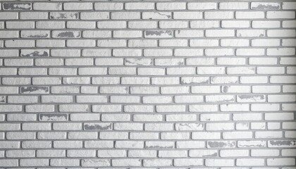 Abstract weathered high resolution texture old stucco light gray and aged paint white brick wall background in rural room, grungy blocks of stonework technology color horizontal architecture , ai