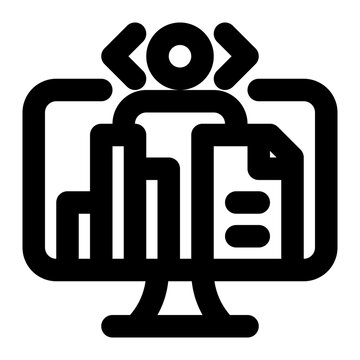 recommend clip art: data scientist, data science, data analyst, programmer, computer science, developer outline icon