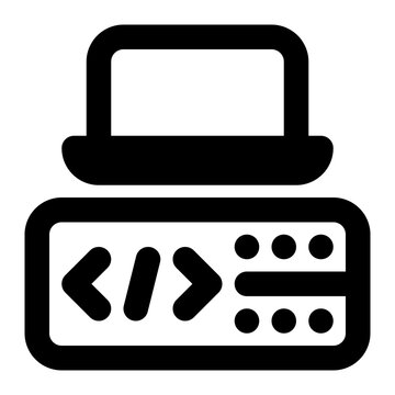 recommend clip art: server side, programming, server, processing, coding, database outline icon