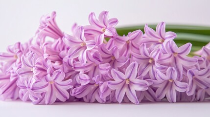 Obraz premium Vibrant close-up shot of hyacinth flower on white background - Floral photography concept