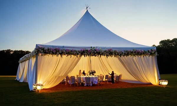 Wedding tent to organize the best night of your life outdoors Generative Ai