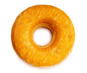 Donuts dough with icing sugar on white background, 
Sweet Doughnut dough isolate on white with clipping path.