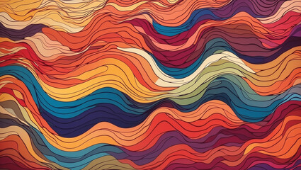 abstract colorful background with waves