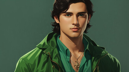 portrait of a person painting