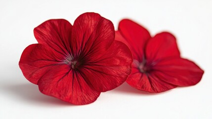 Obraz premium Vibrant Close-Up Shot of Begonia Flower on White Background - Captivating Floral Photography
