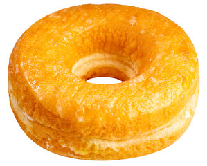 Donuts dough with icing sugar on white background, 
Sweet Doughnut dough isolate on white PNG File.