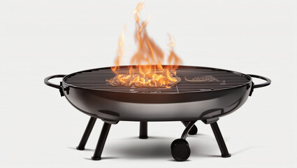 cooking on the fire in the grill
