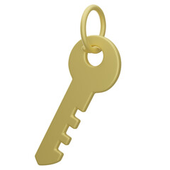 Golden Key 3D Real Estate Symbol