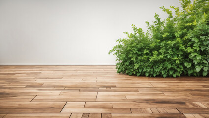 room with green grass and wall