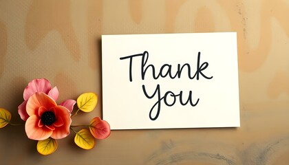 Thank You Note with Flowers
