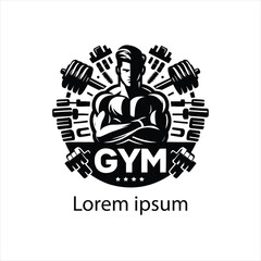 a gym logo design for brand