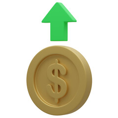 Profit Growth 3D Real Estate Illustration