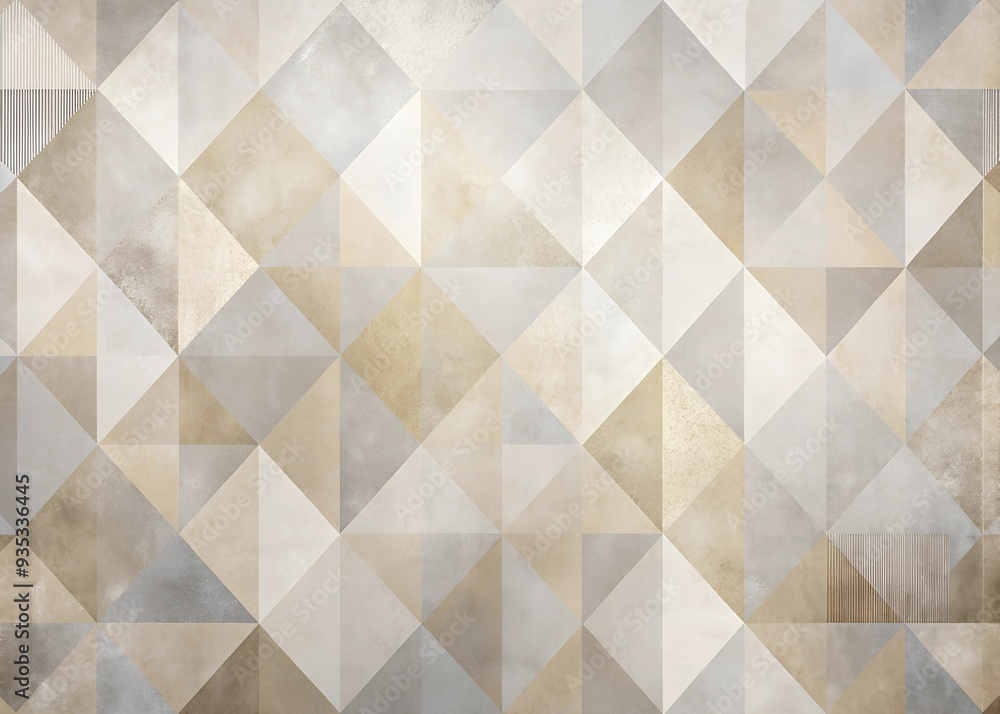 Poster abstract geometric pattern: a mesmerizing background of overlapping geometric shapes in shades of be