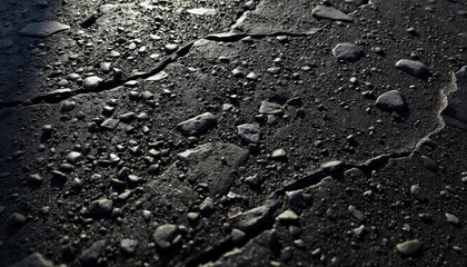 Obraz premium Texture of dark grey stone surface as background, closeup, ai