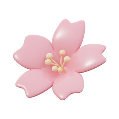 Fototapeta premium 3D Japanese Sakura Flower Illustration Design