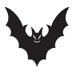 Bat silhouette design as Halloween illustration in black