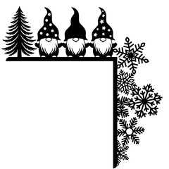 Christmas Door Corner,Christmas decor laser file