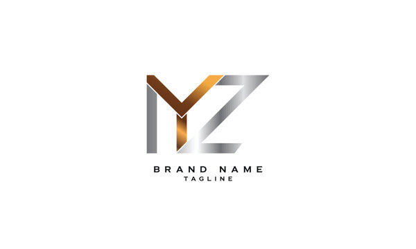 MYZ, MZY, YMZ, YZM, ZYM, ZMY, Abstract initial monogram letter alphabet logo design