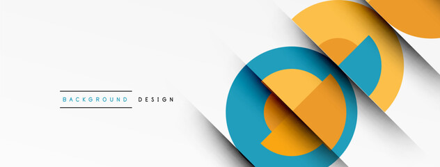 Obraz premium Modern geometrical abstract background - circles. Business or technology presentation design