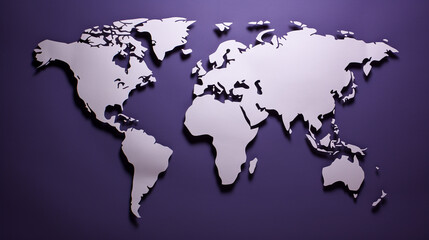 paper crafting style world map