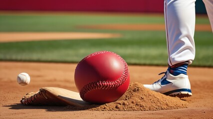 Banner Background for Spalding Baseball Day for Advertisement and Social Media