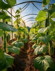 cucumber plants, AI generated
