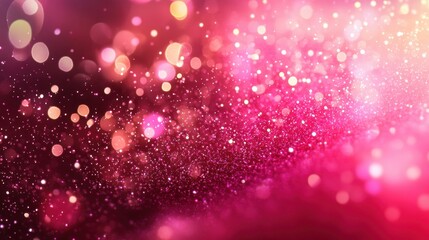 Obraz premium A vibrant, abstract background featuring sparkling bokeh lights in shades of pink and purple.