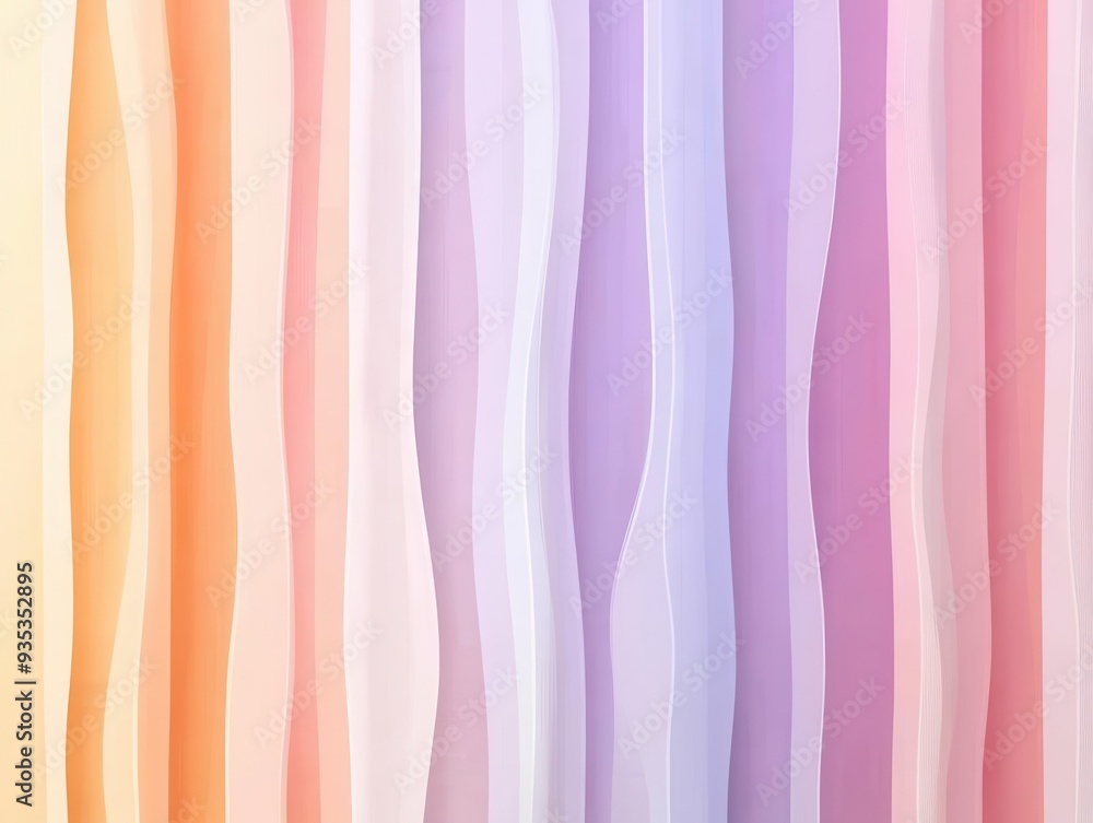 Poster hue stripes in subtle gradients with perfect symmetry, modern abstract illustration, creating a bala