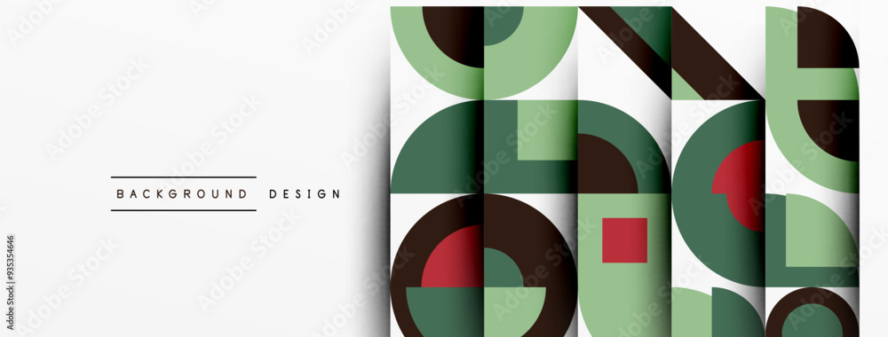 Aufkleber modern geometrical abstract background - circles. business or technology presentation design