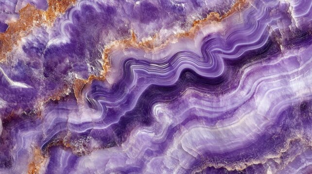 Close-up of charoite crystal with swirling purple patterns