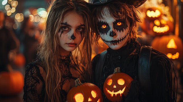  Cross niche Halloween themes with creative cost  375 halloween, pumpkin, witch, holiday, autumn, woman, horror, black, spooky, costume, dark, night, child, orange, face, october, moon, evil, celebrat
