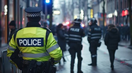 Obraz premium The Police Officers on Duty