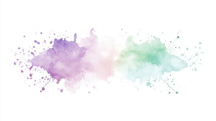 Obraz premium A watercolor splash with soft pastel colors, ideal for backgrounds or design elements.