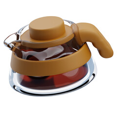 3D Modern Coffee Pot for Cafes