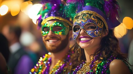 Celebrate Mardi Gras with vibrant costumes, masks, and beads. Host a party with traditional foods like king cake and gumbo.