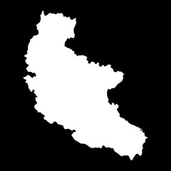 Kakheti region map, administrative division of Georgia. Vector illustration.