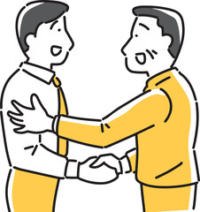 後輩を励ます先輩社員